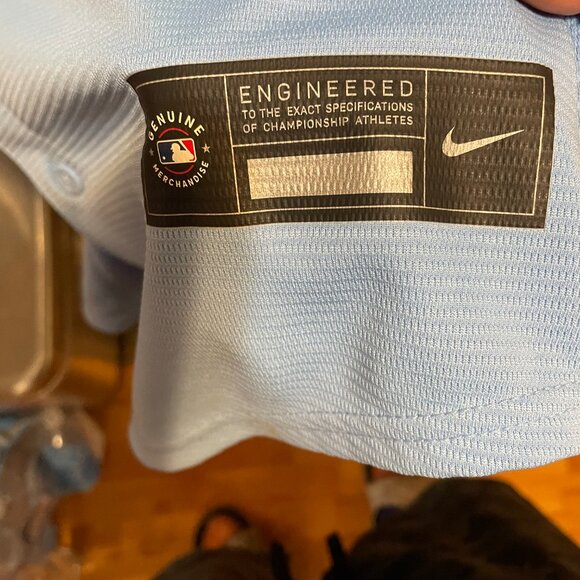 Nike Texas Rangers Light Blue Jersey Mens M - Picture 5 of 6